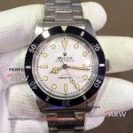 Perfect Replica Antique Rolex Submariner Watch SS White Dial